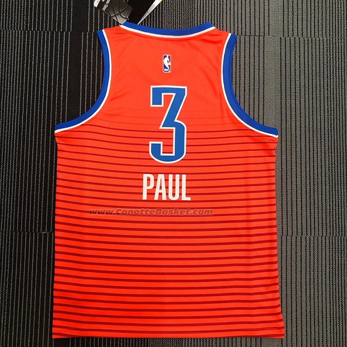 Maglia Oklahoma City Thunder Chris Paul NO 3 Statement 2021 Arancione